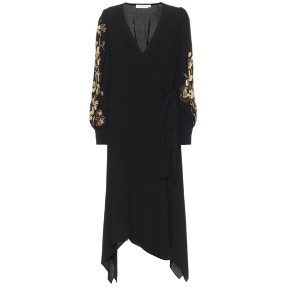 Tory Burch embroidered wrap dress - Picture 4 of 5